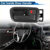 Black plastic front driver side interior door handle for Toyota Tundra 2000-2006 with red button and silver trim