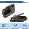 Black plastic front driver side interior door handle with red button for toyota tundra 2000-2006 designed for durability