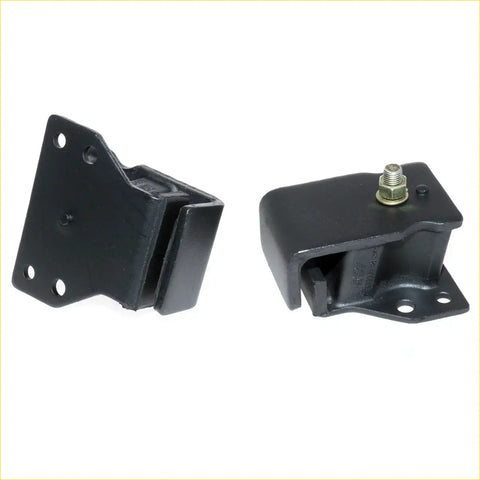 Black metal front engine mount with threaded bolt and mounting holes for Nissan Datsun Bluebird 510 1600 J15