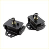 Black rubber front engine mount with threaded bolt and hex nut for toyota hilux 1979-1983