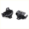 Front engine mount set for toyota hilux 4d black rubber with metal bolt and mounting plate from 2015 to 2023