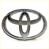Chrome-finished front grill badge for toyota hilux vigo 2004-2012 featuring sleek oval design with three interlocking ovals