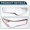 Front headlight trim bezel for toyota hilux 2020-2021 chrome finish with sleek design and red adhesive strip