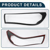 Black plastic front headlight trim bezel for toyota hilux revo 2015-2017 with glossy finish and red accent strip
