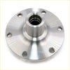 Shiny silver metallic front hub wheel assembly with gear-like bore and bolt holes for ford ranger and mazda bt-50 4wd