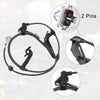 Front left black abs wheel speed sensor for toyota rav4 2001-2005 with coiled cable and plastic connectors