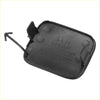 Black plastic front left bumper tow hook cover for toyota prius v 2012-2014 with molded tab and embossed text