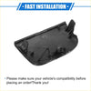 Front left bumper tow hook cover for toyota prius xw30 2012-2015 black plastic with molded tabs and textured surface