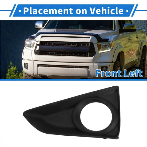 Black plastic front left fog light grill for toyota markx 2013-2017 designed for pickup trucks