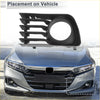 Black plastic front fog light grille for honda accord shown from the back side designed for toyota prius 2004-2009 use