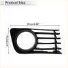 Front left fog light grill for toyota prius 2004-2009 black plastic with circular opening and horizontal slats