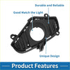 Front left fog light grill for Toyota RAV4 2019-2023 black plastic housing with circular opening and molded ridges