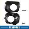 Front left fog light grille cover for toyota tacoma 2016-2020 black plastic housing with circular opening and brackets