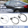 Black front left right abs wheel speed sensor pair with coiled cables and plastic connectors for toyota echo 2000-2005
