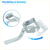 Silver metal gate latch with lever handle and mounting brackets for front left right bonnet hinge toyota prius 2010-2015