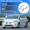 Silver metal front left right bonnet hinge for toyota prius 2010 2015 models shown from back side