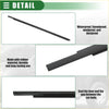 Black rubber front left right door window belt weatherstrip designed to seal gap on Toyota Sienna car doors