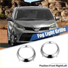 Chrome finished fog light grille covers for front left and right positions on toyota sienna 2011 to 2020