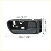 Black plastic front left and right inner door handles for toyota sienna 2wd ce 2004-2010 with molded grip and latch mechanism