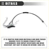 Front left side door lock actuator for Toyota Sequoia silver metal with black cables and rubber grip visible from front