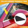 Front left side black triangular pillar trim for toyota land cruiser 2008-2011 designed for car corner use