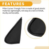 Front left side black plastic pillar triangle trim for toyota land cruiser 2008 to 2011 lightweight durable
