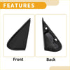 Front left side pillar triangle trim for toyota land cruiser 2008-2011 black plastic showing back with mounting hardware