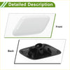 Front left washer nozzle cover for toyota avensis 2003-2008 white glossy plastic with black molded base