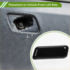 Black sleek rectangular front left washer nozzle cover for Toyota Land Cruiser 2016-2021 fits snugly over gas cap