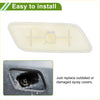 Front left washer nozzle cover for toyota prado 2012-2015 translucent off-white plastic with cross-shaped support