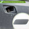 Gray textured plastic front left washer nozzle cover for Toyota Prado 2012-2015 fuel door handle replacement