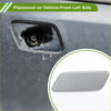 Silver sleek plastic front left washer nozzle cover for toyota prado 2012-2015 designed for fuel door handle use