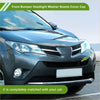 Front left black plastic headlight washer nozzle cover cap for toyota rav4 2010-2012 shown from back side