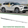 Front left silver metallic weatherstrip window seal made of durable material for toyota highlander 2001-2023 models