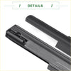 Black plastic front left weatherstrip window seal with molded rubber edge and metal bracket for toyota prius 2010-2015