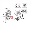 Front left wheel brake cylinder with red brake fluid reservoirs for toyota hilux ln51 ln56 yn50 yn55 drum brake system