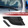 Black plastic front left windshield wiper cowl cover with molded curved design for toyota prius 2010-2015 installation