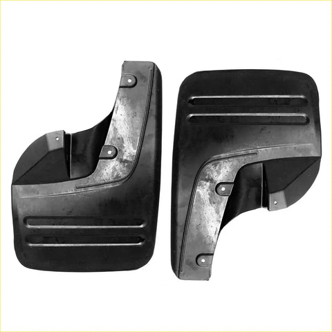 Black rubber front mudflaps for toyota hilux 4wd kun26 with textured ribbed surface and reinforced mounting tabs