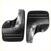 Black rubber front mudflaps with textured ribbed surface and reinforced mounting tabs for Toyota Hilux SR5 2012-2015