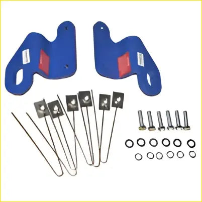 Blue plastic front rated recovery tow points with metal screws and washers fit for mitsubishi challenger 2008-2015 4wd set