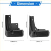 Black plastic front and rear mud flap splash guards with molded mounting holes for toyota avalon 2019-2020