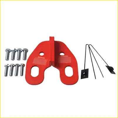 Red plastic car door handle with matching screws and metal hooks for nissan pathfinder front recovery tow point kit