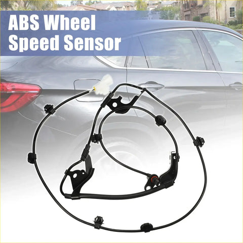 Front right black abs wheel speed sensor with coiled wiring and mounting brackets for toyota hilux viii pickup