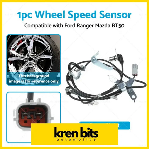 Front right abs wheel speed sensor with black coiled wire and red white connector for ford ranger pj pk mazda bt50