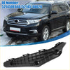 Black plastic front right bumper bracket retainer trim for toyota highlander hybrid 2016-2023 shown from back side