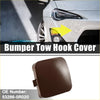 Brown plastic front right bumper tow eye hook cover with matte finish and mounting bracket for Toyota Rav4 2013-2018