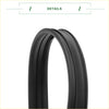 Black rubber front right door window run channel seal strip for Toyota with smooth texture and reinforced inner ridges