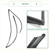 Front right door window run channel seal strip for toyota made of black rubber with sleek curved design and reinforced edges