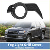 Front right fog light grill cover for toyota 4runner made of black plastic with textured honeycomb pattern on arm