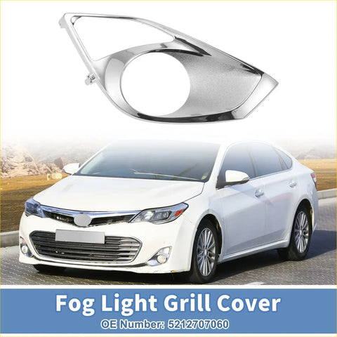 Front right chrome finished fog light grill cover for toyota avalon 2013-2015 designed for durability and style